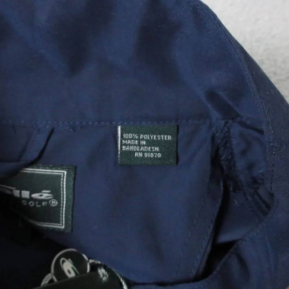 Bolle Golf Windbreaker Mens L Navy Short Sleeve 1/4 Zip Wind Water Resistant‎